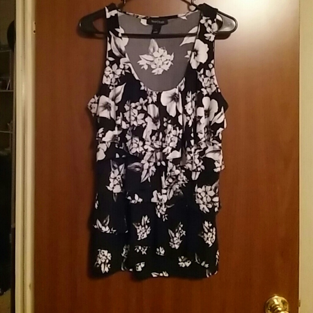 Ruffle front tank top